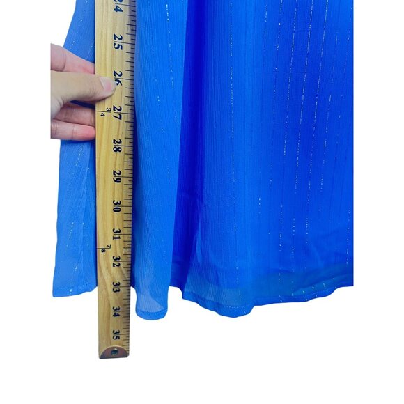 Sequin Hearts Girls Ruffled One-Shoulder Knot Tiying Mini Dress Blue XL - Picture 11 of 13